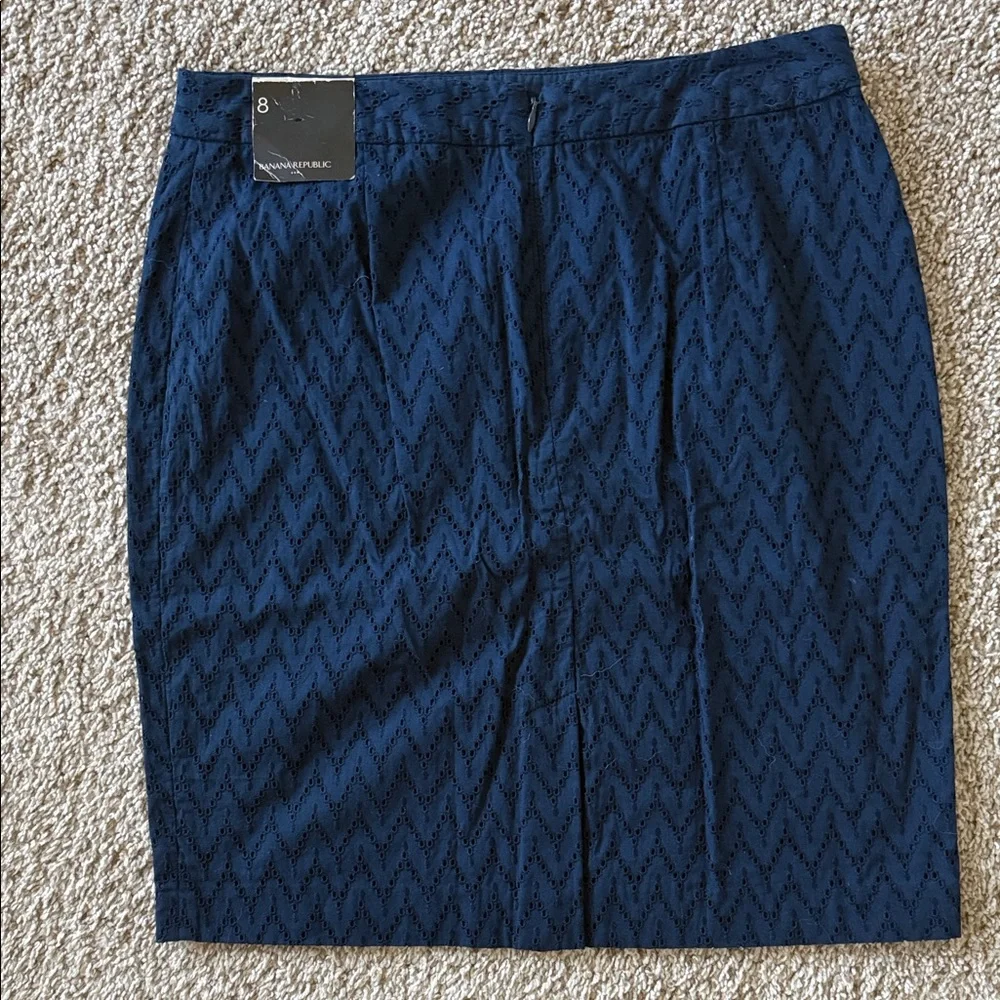 NWT Banana Republic Navy Pencil Skirt Sz 8 - Picture 4 of 5